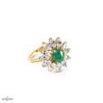 Anello Smeraldo Contorno Marquise