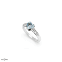 Anello Acquamarina Cuore - immagine 2