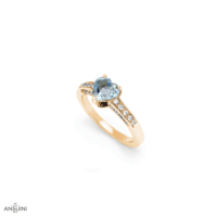 Anello Acquamarina Cuore - immagine 3