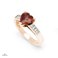 Anello Cuore Baguette - immagine 2