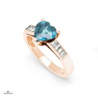 Anello Cuore Baguette - immagine 3