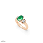 Anello Smeraldo Doppie Griffe