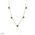 Collana Cordelia Smeraldo 5 Elementi
