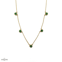 Collana Cordelia Smeraldo 5 Elementi
