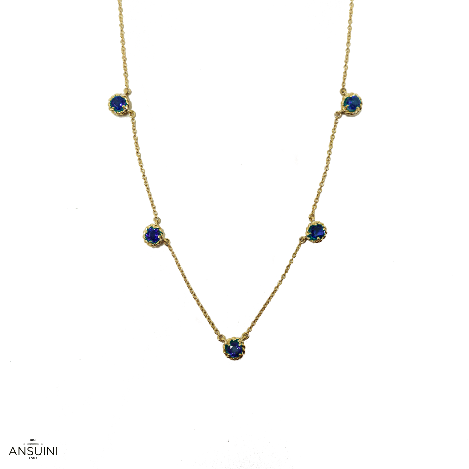 Cordelia Necklace Sapphire 5 Elements