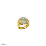 Anello Pavé Con Brillante Anni 60