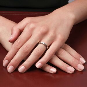 Flat Weave Wedding Ring - Image 7