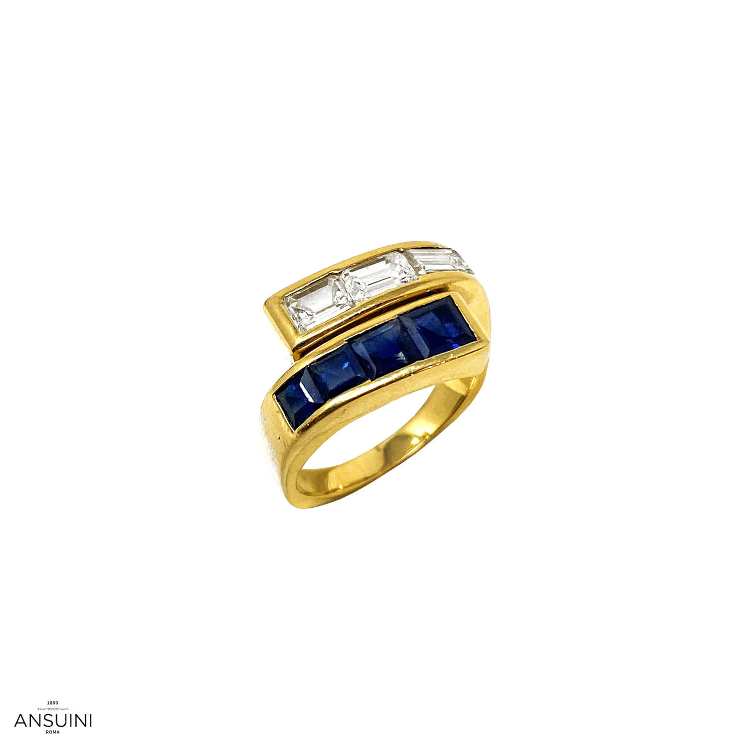 Sapphires Contraire Ring 80s