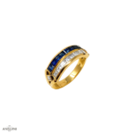 Anello Baguette e Zaffiri Anni 80