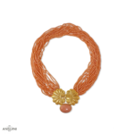 Collana Torchon Coralli Rosa