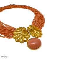 Collana Torchon Coralli Rosa - immagine 2