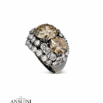 Anello Diamanti neri e Fancy Brown anni 90
